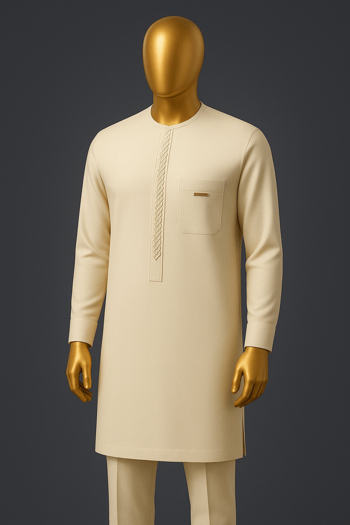 Braided Placket Senator Suit - front