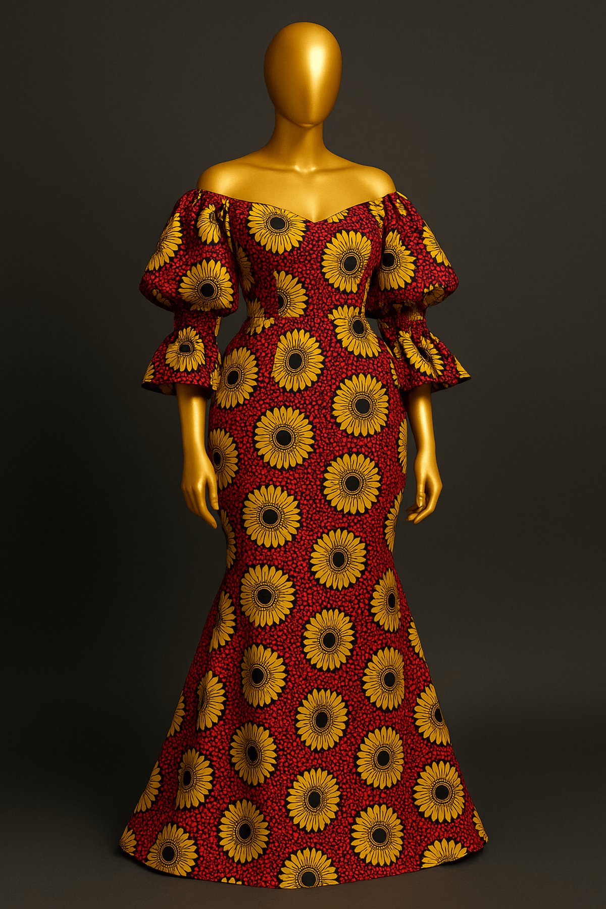 Sunshine Radiance Ankara Skirt & Blouse - front