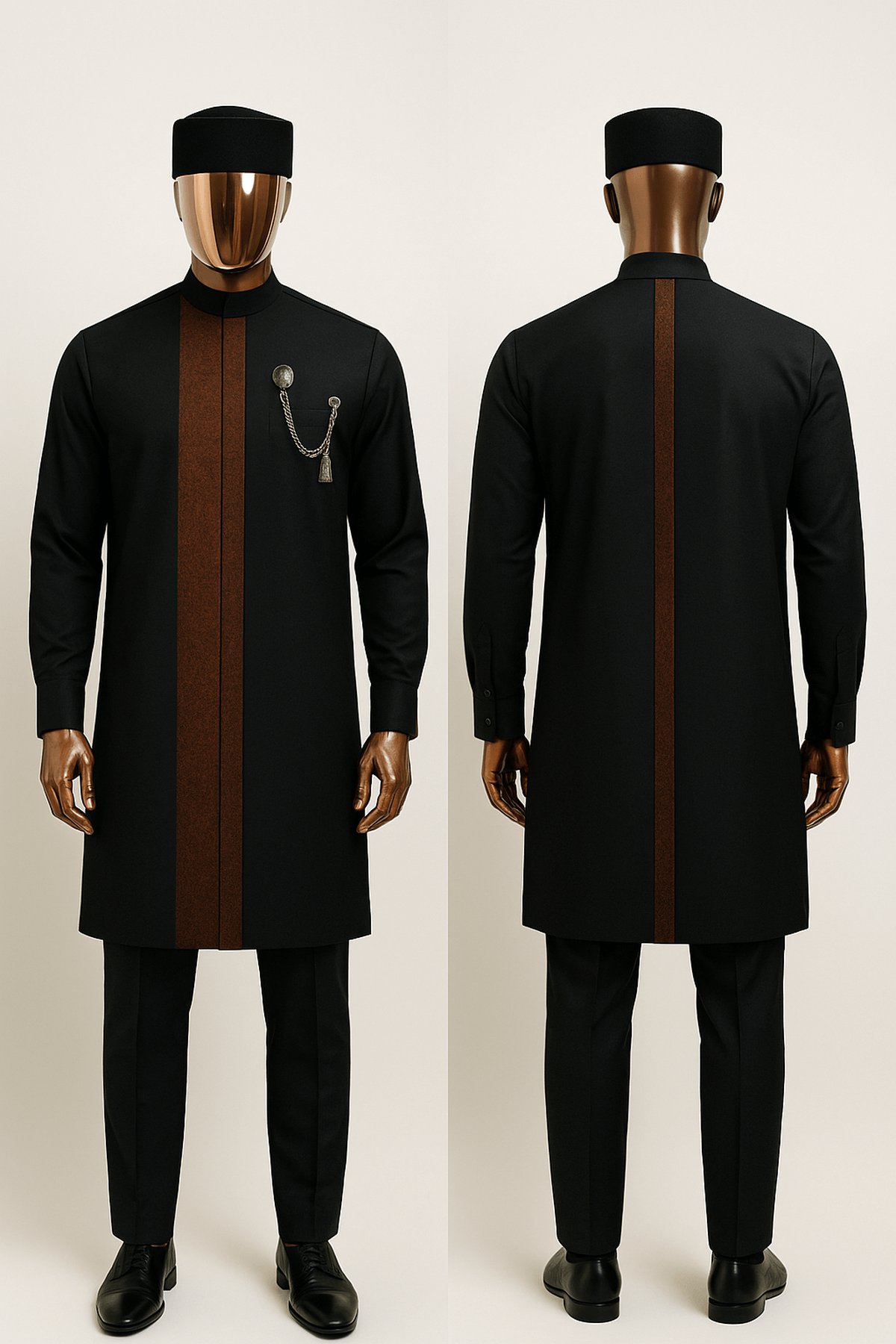 Black + Rust Panel - front