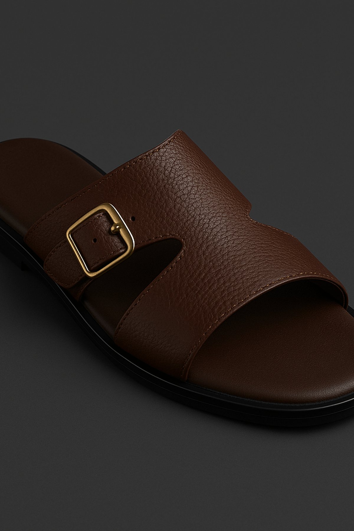 Classic Leather Slide Sandal - front