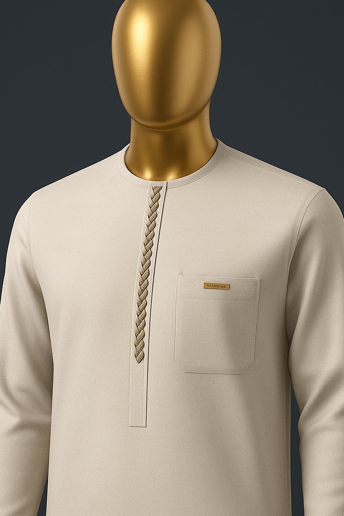 Braided Placket Senator Shirt - front