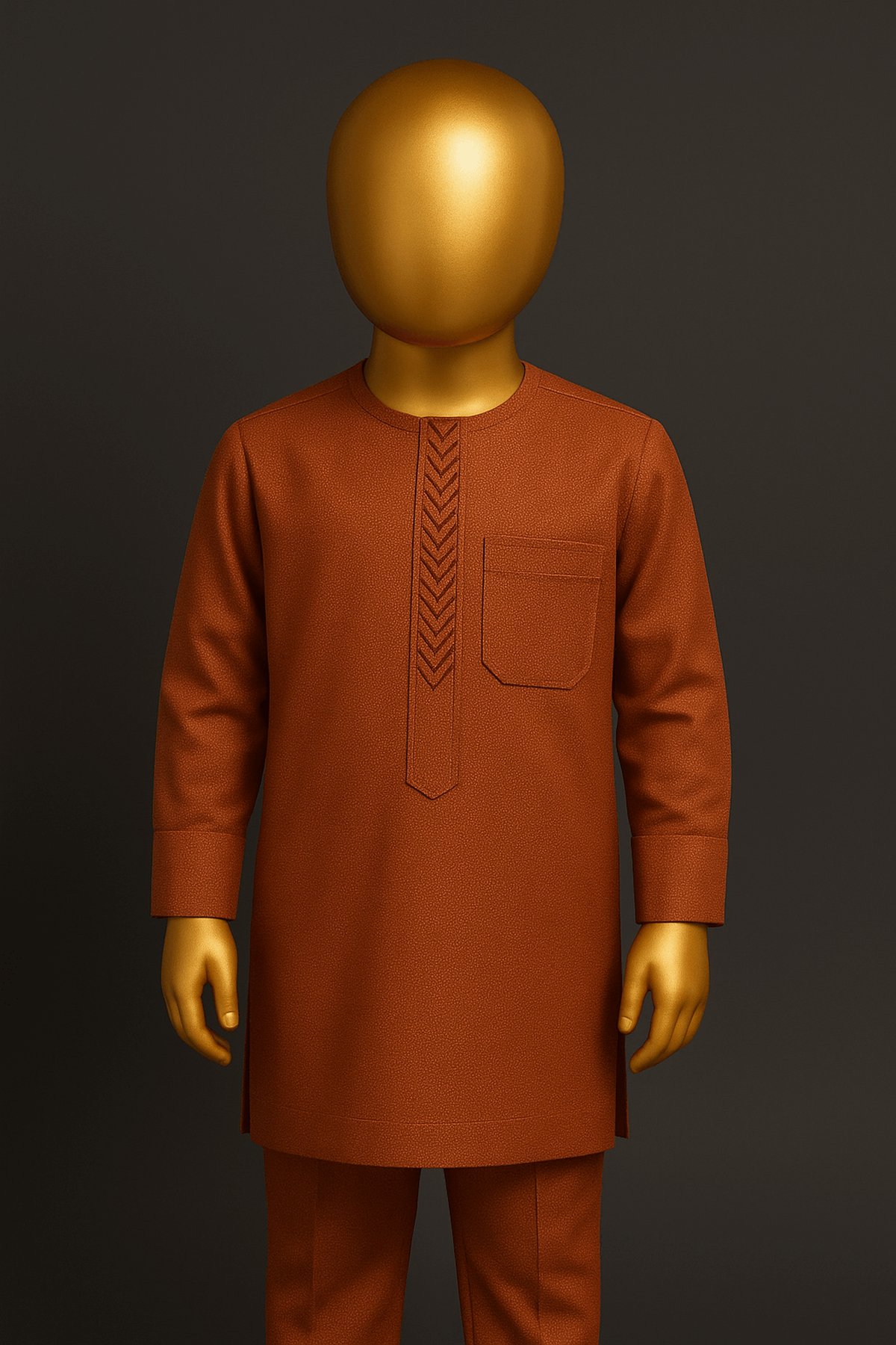 Royal Gold Kids’ Kaftan - front