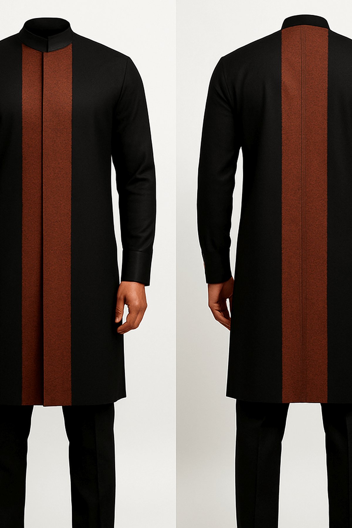 Black with Rust Panel - front