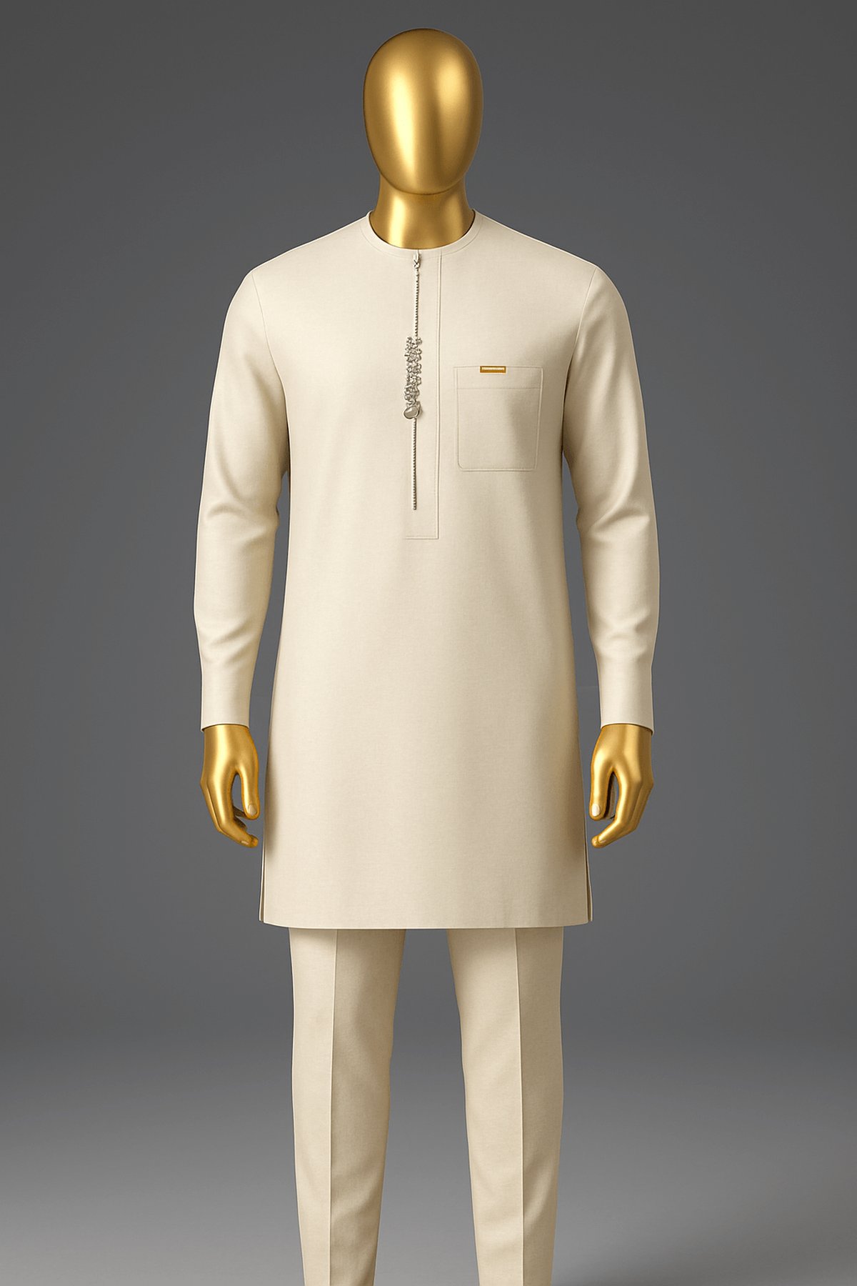 Beaded Placket Senator Suit - front