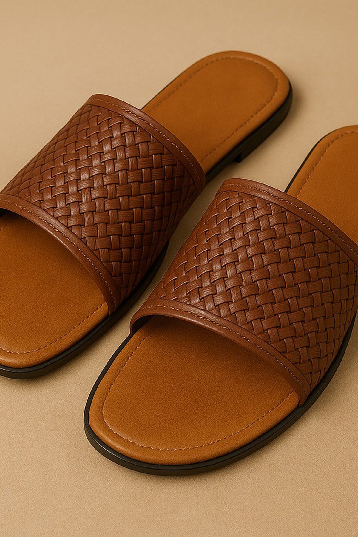 Woven Luxe Heritage Slides - front