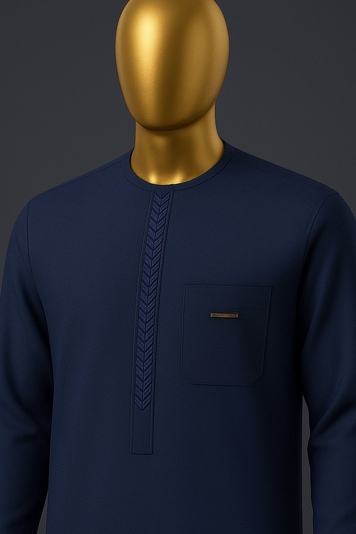 Chevron Placket Senator Shirt - front