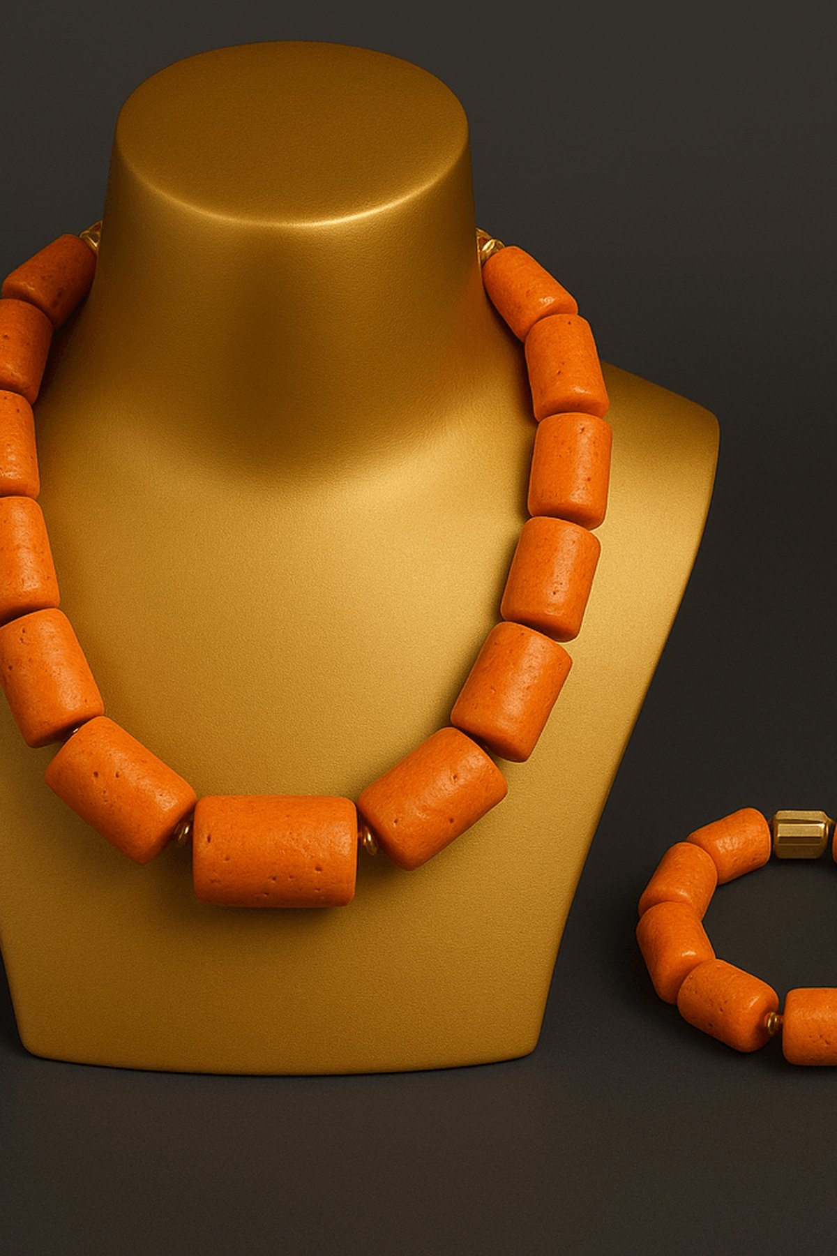 Royal Coral Bead Set - front