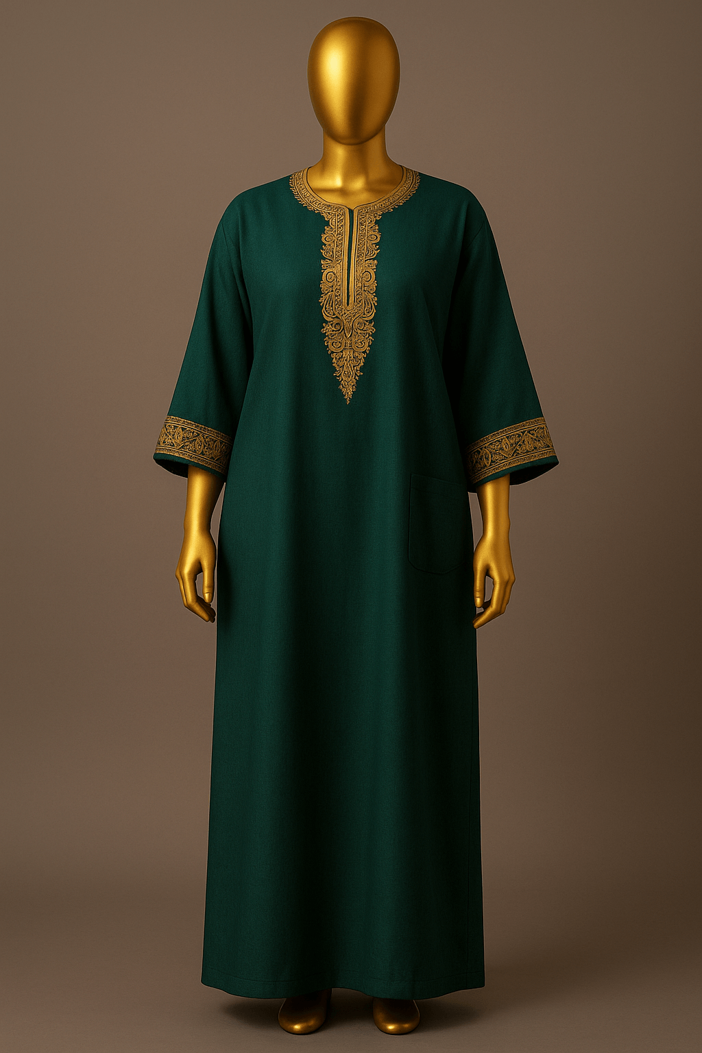 Emerald Luxe Kaftan Gown