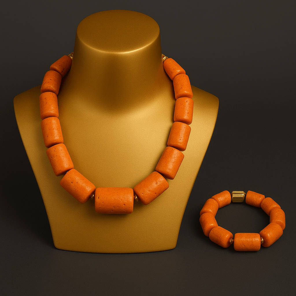 Royal Coral Bead Set