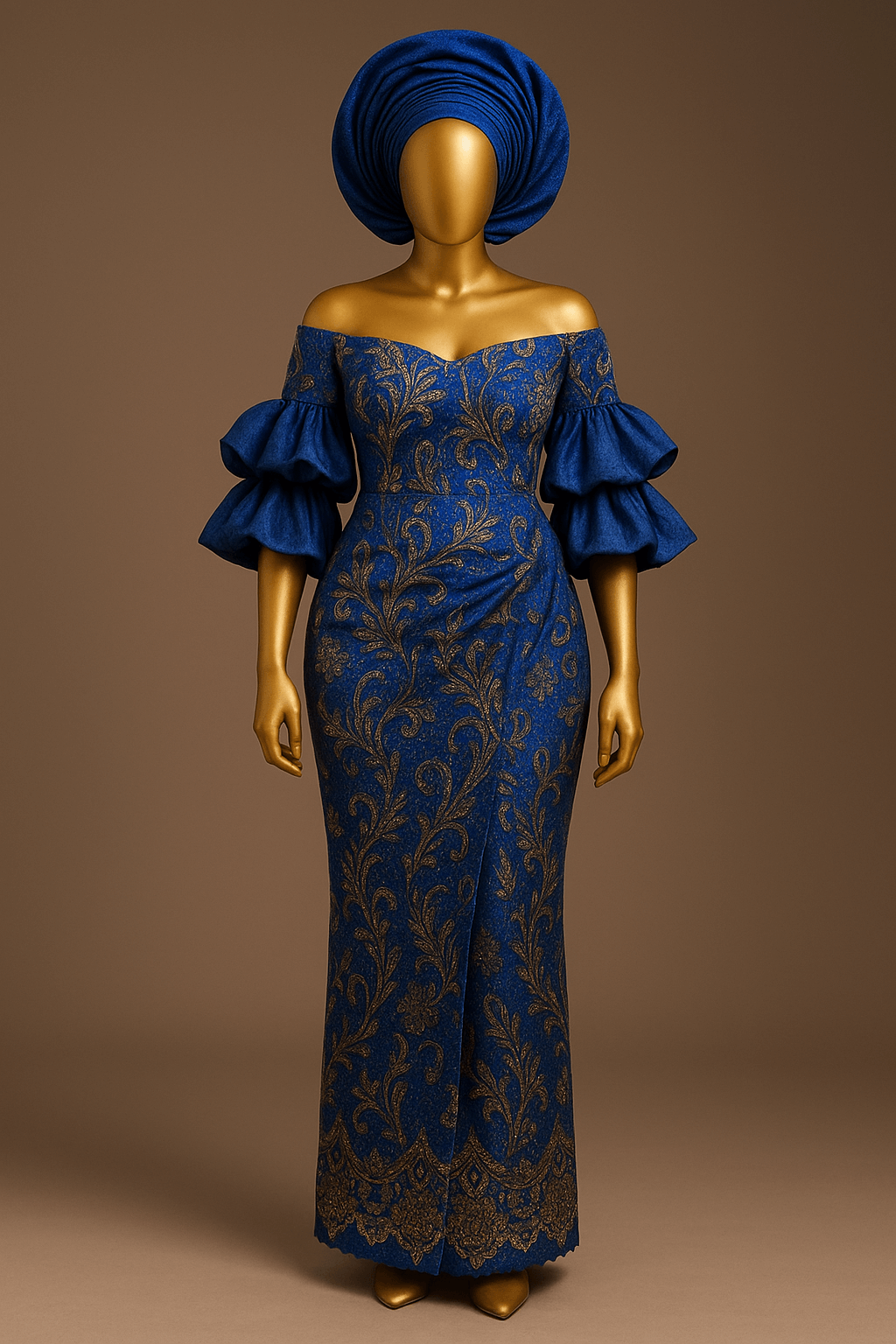 Royal Purple George Wrapper & Blouse